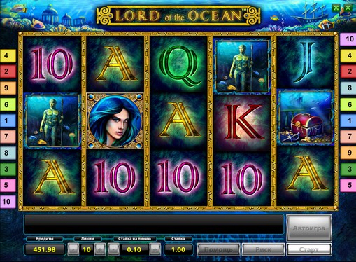 I rulli di slot Lord of the Ocean